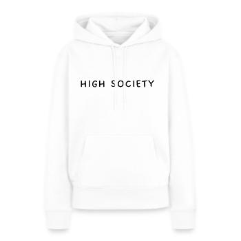 high society - Strand - Frauen Premium Bio Hoodie - Weiß - Vorne - Julia (174cm)
