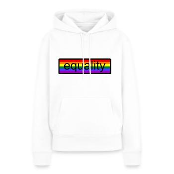 Equality - Women’s Premium Organic Hoodie - white - Front - Julia (174cm)