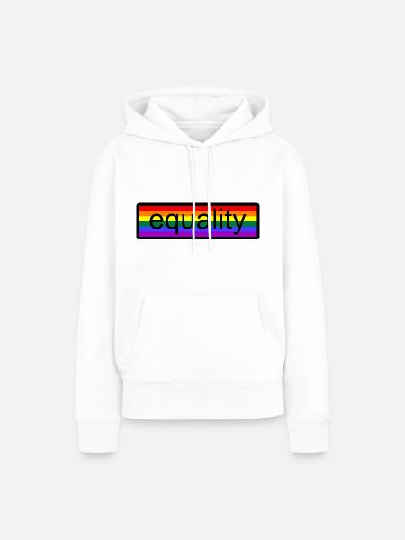 Equality - Frauen Premium Bio Hoodie - Weiß