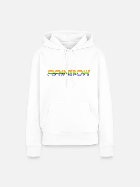Rainbow - Frauen Premium Bio Hoodie - Weiß