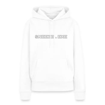 nerdy sneeze exe - Frauen Premium Bio Hoodie - Weiß - Vorne - Julia (174cm)