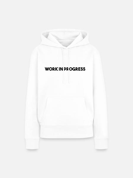 Laufende Arbeiten - Frauen Premium Bio Hoodie - Weiß