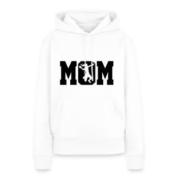 Handball Mama Geschenk - Frauen Premium Bio Hoodie - Weiß - Vorne - Julia (174cm)