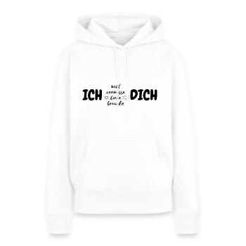 Ich liebe dich - Frauen Premium Bio Hoodie - Weiß - Vorne - Julia (174cm)