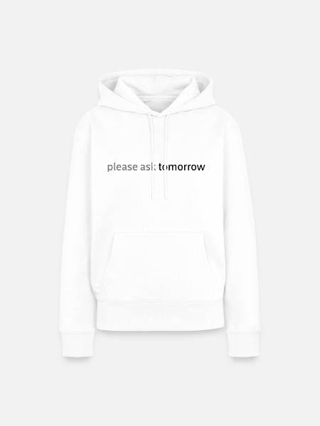 Morgen! - Frauen Premium Bio Hoodie - Weiß