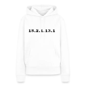 "Obama" in Zahlen - Frauen Premium Bio Hoodie - Weiß - Vorne - Julia (174cm)