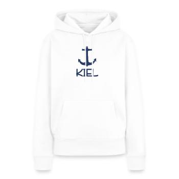 Kiel Anker Maritim Ostsee | Geschenk Mitbringsel - Frauen Premium Bio Hoodie - Weiß - Vorne - Julia (174cm)