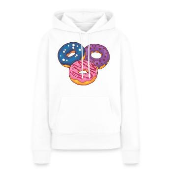 Donuts Confiserie Cookie Törtchen Kuchen Torten - Frauen Premium Bio Hoodie - Weiß - Vorne - Julia (174cm)