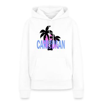 soleil des caraïbes - Sweat à capuche Premium bio Femme - blanc - Devant - Julia (174cm)