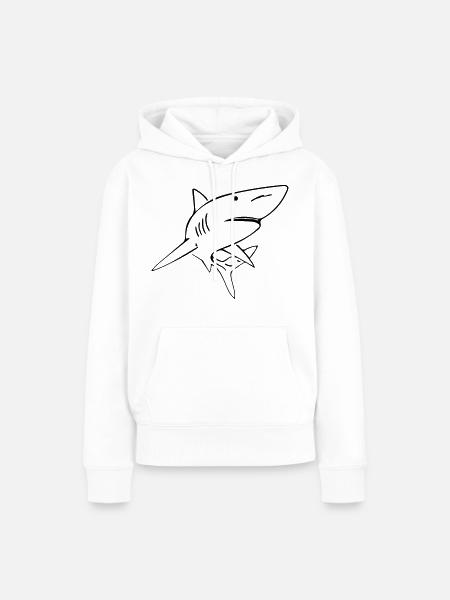 Hai - Vector Design - Frauen Premium Bio Hoodie - Weiß