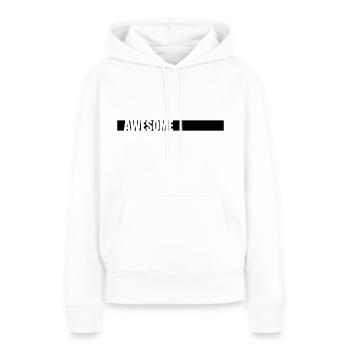 Bar Awesome Logo - Sweat à capuche Premium bio Femme - blanc - Devant - Julia (174cm)