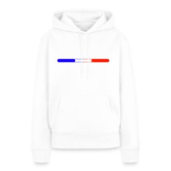 FRANKREICH - Frauen Premium Bio Hoodie - Weiß - Vorne - Julia (174cm)