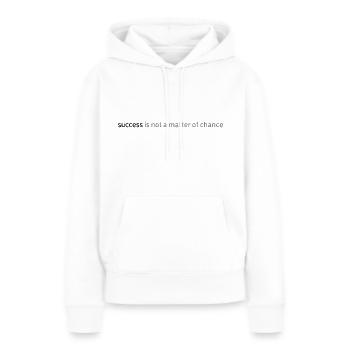 Erfolg! - Frauen Premium Bio Hoodie - Weiß - Vorne - Julia (174cm)