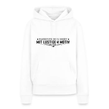 Coloré et amusant - Sweat à capuche Premium bio Femme - blanc - Devant - Julia (174cm)