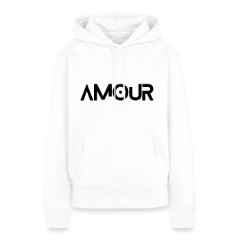 Amour - Frauen Premium Bio Hoodie - Weiß - Vorne - Julia (174cm)