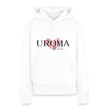 Uroma 2022 - Frauen Premium Bio Hoodie - Weiß - Vorne - Julia (174cm)