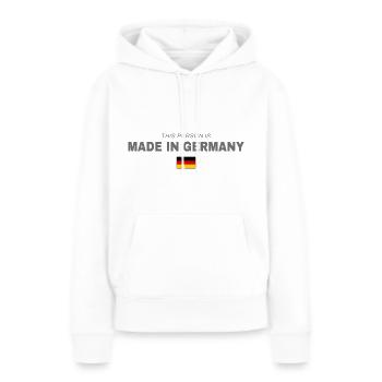 Made in Germany - Frauen Premium Bio Hoodie - Weiß - Vorne - Julia (174cm)