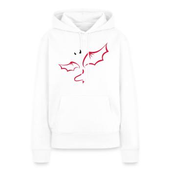 Teufel - Frauen Premium Bio Hoodie - Weiß - Vorne - Julia (174cm)