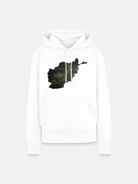 Afghanistan Camo - Frauen Premium Bio Hoodie - Weiß