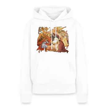 La naissance de Jésus - Sweat à capuche Premium bio Femme - blanc - Devant - Julia (174cm)