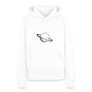 Planète - Sweat à capuche Premium bio Femme - blanc - Devant - Julia (174cm)