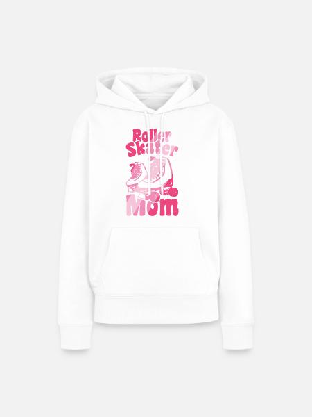 Rollschuhläufer Mama - Frauen Premium Bio Hoodie - Weiß