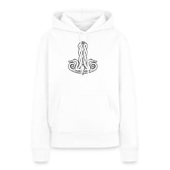 Thors hammer - Sweat à capuche Premium bio Femme - blanc - Devant - Julia (174cm)