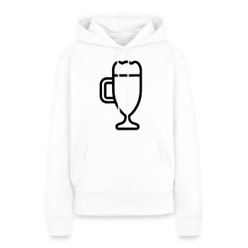 Bière - Sweat à capuche Premium bio Femme - blanc - Devant - Julia (174cm)