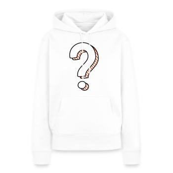 Fragezeichen mit Schatten zweifarbig - Frauen Premium Bio Hoodie - Weiß - Vorne - Julia (174cm)