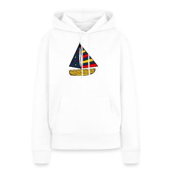 anniversaire. anniversaire décennie. humour. drôle - Sweat à capuche Premium bio Femme - blanc - Devant - Julia (174cm)