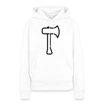 Axt - Frauen Premium Bio Hoodie - Weiß - Vorne - Julia (174cm)