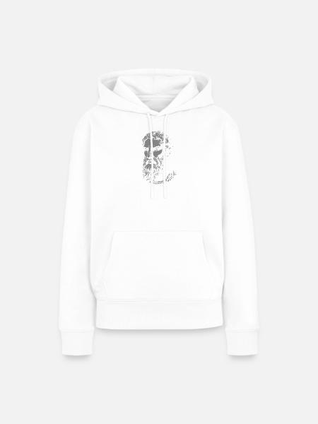 Epiktetus Reichtumszitat-Tee - Frauen Premium Bio Hoodie - Weiß