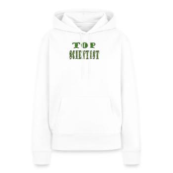 Top Scientist Texture Verte - Sweat à capuche Premium bio Femme - blanc - Devant - Julia (174cm)