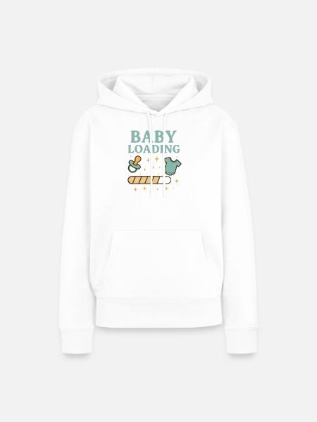Baby Loading - Frauen Premium Bio Hoodie - Weiß