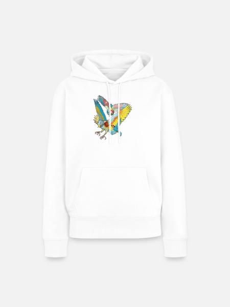 Bunte Vögel - Frauen Premium Bio Hoodie - Weiß