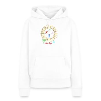 Antalya Strandzauber Kreis - Frauen Premium Bio Hoodie - Weiß - Vorne - Julia (174cm)
