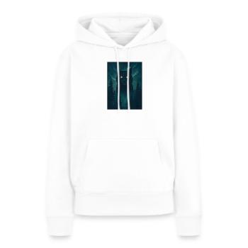 Nordwolf im Nordlicht - Frauen Premium Bio Hoodie - Weiß - Vorne - Julia (174cm)
