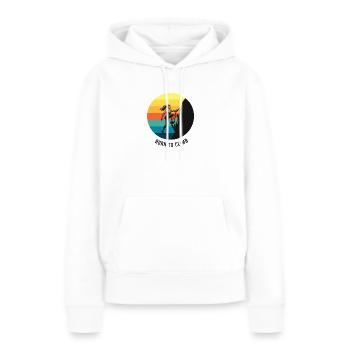 Klettermädchen, geboren, um Rainbow Bouldering zu besteigen - Frauen Premium Bio Hoodie - Weiß - Vorne - Julia (174cm)
