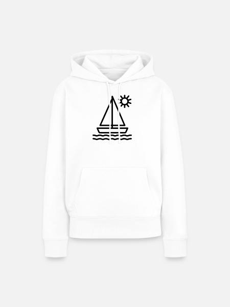 Segelschiff - Frauen Premium Bio Hoodie - Weiß