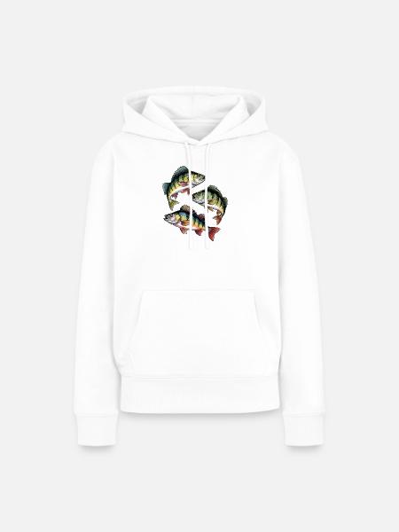 Barsch Angeln - Frauen Premium Bio Hoodie - Weiß