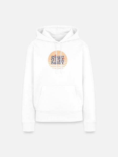 Stay Salty Waves Kunst - Frauen Premium Bio Hoodie - Weiß