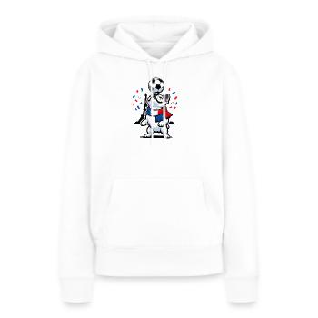 Chemise Bulldog France pour femmes et hommes - Sweat à capuche Premium bio Femme - blanc - Devant - Julia (174cm)