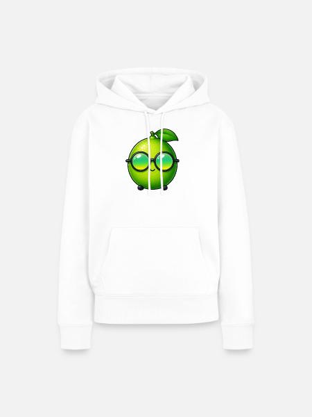 Limette Zitrone Cartoon Sommerdesign - Frauen Premium Bio Hoodie - Weiß