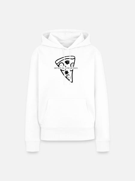 Hotter than fresh Pizza - Frauen Premium Bio Hoodie - Weiß