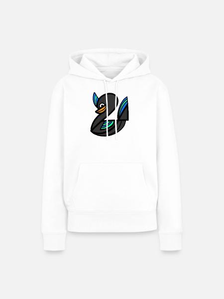 Neonschwanen-Glyphe - Frauen Premium Bio Hoodie - Weiß