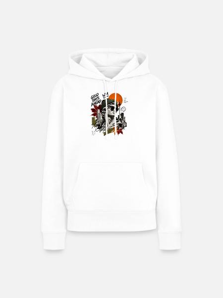 Klassiker trifft City Vibes - Frauen Premium Bio Hoodie - Weiß