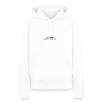Ich bin nicht dumm, ich habe nur Pech beim denken - Frauen Premium Bio Hoodie - Weiß - Vorne - Julia (174cm)