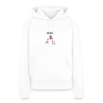 Candlestick explication Drôle de design boursier - Sweat à capuche Premium bio Femme - blanc - Devant - Julia (174cm)