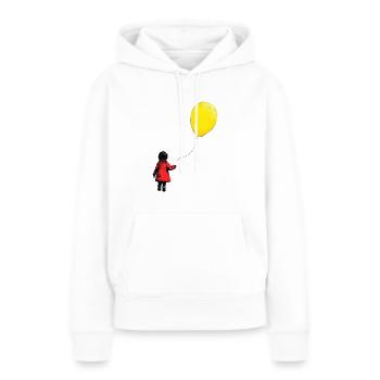 Das Ballonkind - Frauen Premium Bio Hoodie - Weiß - Vorne - Julia (174cm)