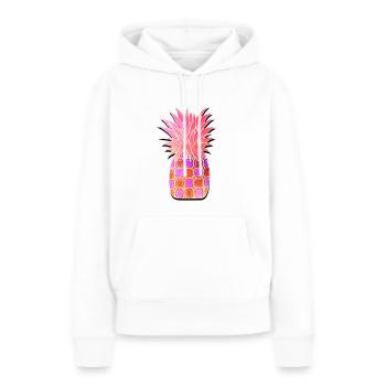 Ananas Frucht Exotisch Geschenk Obst Ernährung - Frauen Premium Bio Hoodie - Weiß - Vorne - Julia (174cm)